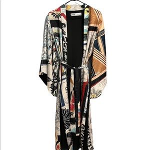 Zara Printed Kimono w / Belt